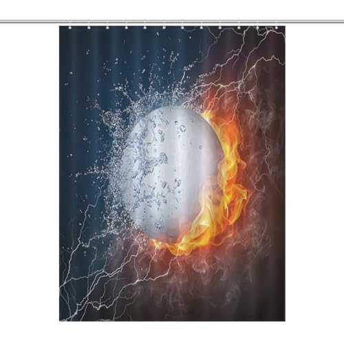 Rideau de douche imperméable en polyester Le Le Golf pour baignoire 140x183cm - 7