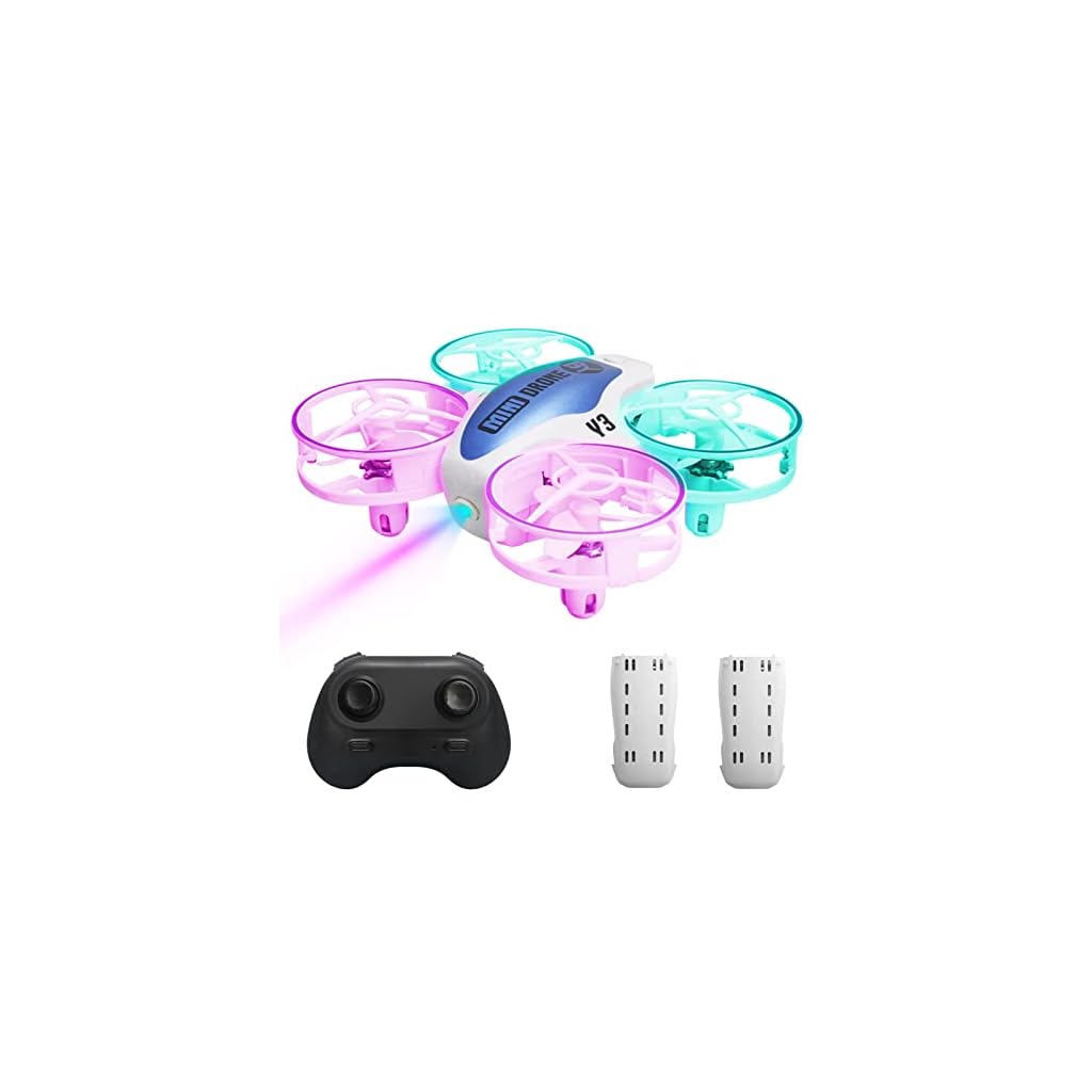 RiskOrb-LED-Mini-Drone-for-Kids360-Rotation3D-Flips3-SpeedsOne-key-StartLandXmas-Toys-Gifts-for-BoysGirlsRC-Quadcopter2-Batteries