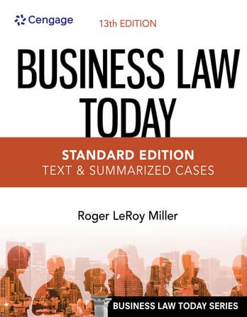 Loose-leaf for Business Law Today: Standard Edition (13th Edition)