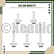Keadic Mini-Edelstahl-Feder-Sortiment, 5 Größen, 0,6 mm Außendurchmesser, 10 mm - 50 mm Länge, Metallfeder-Set für Heimwerker und Reparatur-Ersatz, 100 Stück
