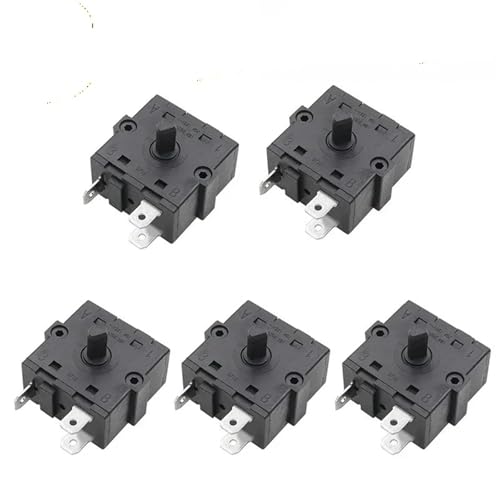 Interruptor rotativo de calefactor eléctrico con selector de aire caliente y alta potencia 16A