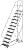 Tri-Arc KDAD112246 12-Step All-Directional Safety Angle Steel Rolling Industrial & Warehouse Ladder with Perforated Tread
