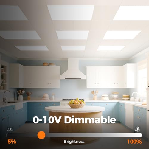 Image of 18 Pack 2x4 LED Flat Panel Light Drop Ceiling, 6600 LM
