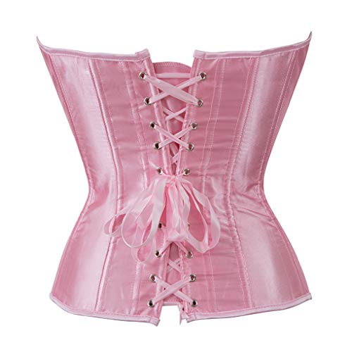 Frawirshau Corset Tops For Women Plus Size Corsets Pink Corset Top Renaissance Corset Pink Burlesque Corset Size M #TOP3