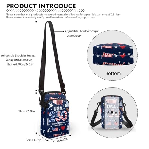 Image of Xpyiqun Small Crossbody Bag Women Phone Purses Sling Shoulder Handbag Cross Body Pouch Wallet Bags