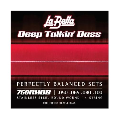 La Bella 760RHBB “Beatle” Deep Talkin Bass Stainless Steel Round Wound 4- String 50-100