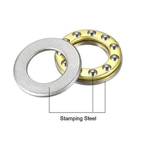 Uxcell A19030700UX1021 F12-21M Thrust Ball Bearings 12Mm X 21Mm X 5Mm Chrome Steel Single Direction 4Pcs thumb #1