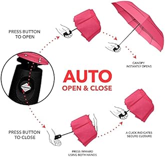 Repel Umbrella Windproof Travel Umbrellas for Rain - Easy Auto Open Close, Durable & Compact Umbrella, Strong Fiberglass Frame, Waterproof Canopy - Backpack, Purse, Portable Umbrella for Travel
