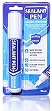 Sealant Pen White Caulk Marker: Waterproof Silicone Colorant Paint, Stain Remover, Sink, Kitchen, Shower, Bathroom Tile - White, Wide 15mm Tip