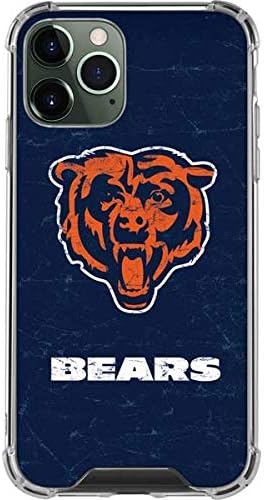 Skinit Clear Phone Case Compatible with iPhone 12 Pro - Officially Licensed NFL Chicago Bears - Alternate Distressed Design