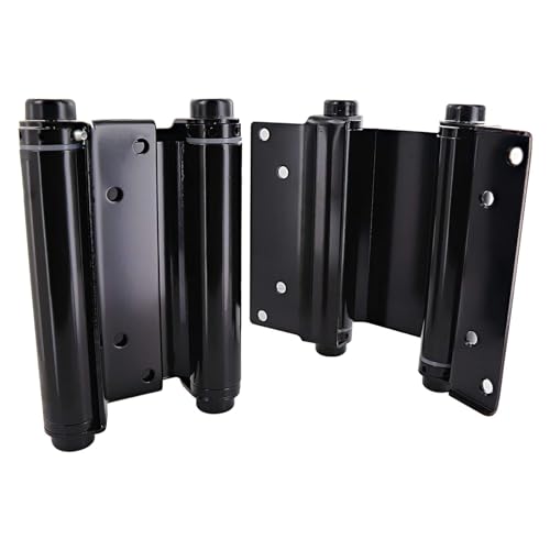 Bohaner 2X 4'' Double Action Spring Hinges 304 Stainless Steel Dual Swinging Door Hinges Loaded Spring Loaded Door Swing Hinge Stainless Steel Self-Closing for Cafe Saloon Door - Image 4