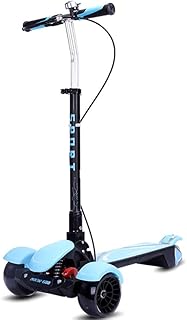 Electric Scooter for Kids - Next Store 3 Wheel Scooter with Music and Lights - with Pedals and Electric Push (Baby Blue)