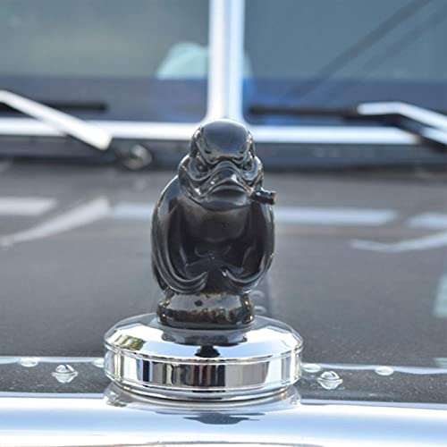 Angry Duck Hood Ornament, Death Proof Duck Black Convoy Duck Hood Ornament, Bar Pub Club Wall Decor, Front Hood Car Sticker, Car Decoration Accessories #TOP2