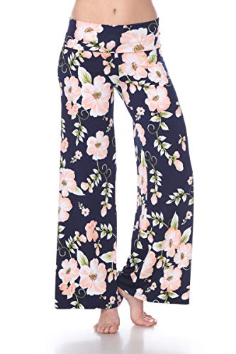 white mark Women's Wide Leg Palazzo Pants Printed