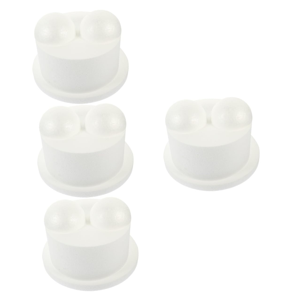 COHEALI 4pièces Modèle De Gâteau Mousse Ronde Accessoire De Pratique pour Décoration De Gâteaux Léger Et Réutilisable pour Créer des Gâteaux Faux