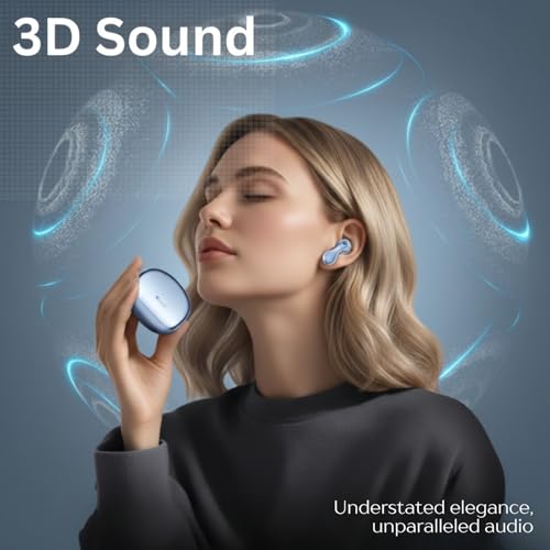 Image of inear Launch Juke Buds Pro3 TWS Wireless Earbuds with 10mm Drivers, 60H Playback, 42dB ANC, 3D Spatial Audio, 47ms Low Latency, Dual Device Connectivity, Bluetooth Earbuds | Blue