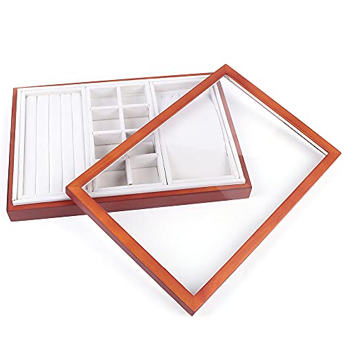 Boîte de Rangement Empilable pour Bijoux avec Couvercle, Boîtes de Rangement avec Plusieurs Compartiments pour Bracelets, Colliers et autres Bijoux Cover