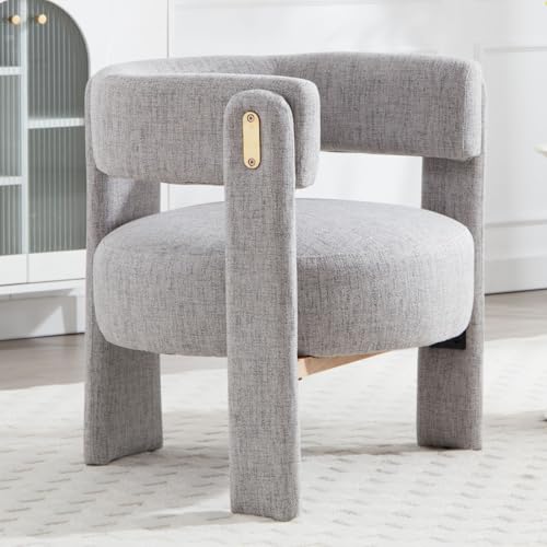 chairus Fauteuil Salon Confortable Chaise Rembourrée en Lin Fauteuil Scandinave Chaise Coiffeuse...