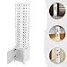 xsdzgdzy Glasses Storage Display Stand,Floor-Standing Glasses Rotating Organizer w/ 4 Wheels & Storage Cabinet,Commercial Freestanding Sunglasses 360° Rotating Eyeglass Holder (All White, 102 Pairs)