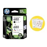 HP 680 Ink Cartridges Combo Pack (1 Black Cartridge + 1 tri-Color Cartridge)