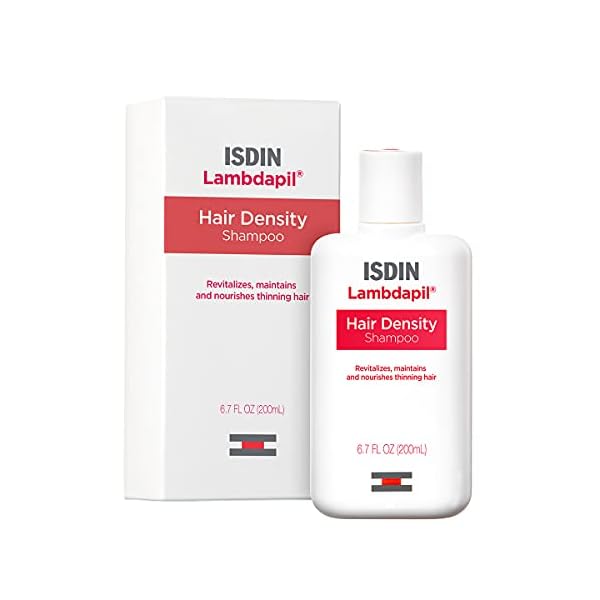 ISDIN Lambdapil Hair Loss Shampoo, Revitalizes and Nourishes Thinning Hair for Fuller Thicker Hair, 6.7 Fl Oz