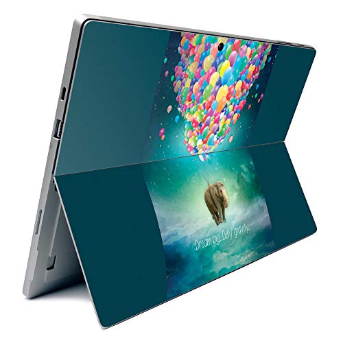 Image of MightySkins Carbon Fiber Skin for Microsoft Surface Pro 7 - Elephant Balloons | Textured Carbon Fiber Finish | Easy to Apply, Remove, and Change Styles | Made in The USA