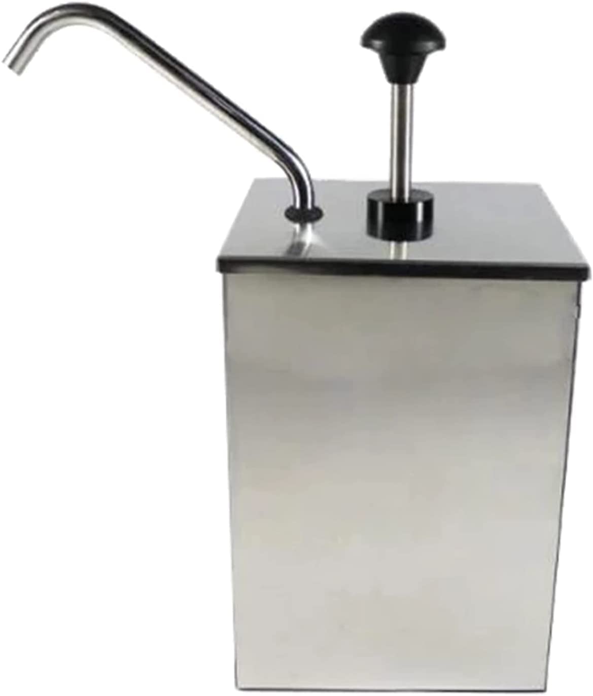Estación de Bomba de condimentos de Acero Inoxidable 304, dispensador de Bomba de Salsa de Cabezal único de 4L con Tanque extraíble para Salsa de condimento de Mermelada de ensalad