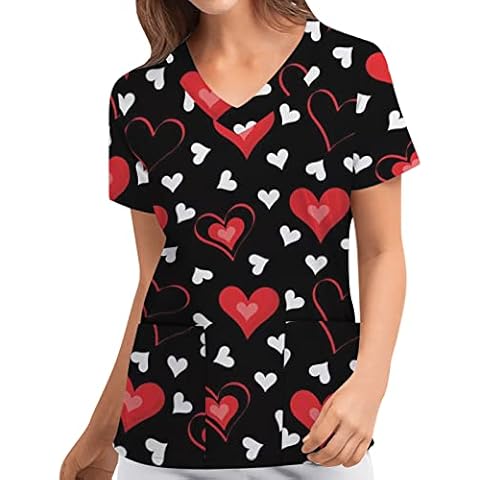 Briskorry Camiseta de manga corta con cuello en V para mujer Cover