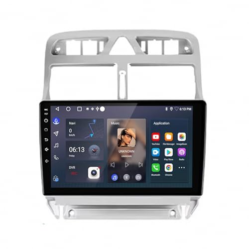 Autoradio para Peugeot 307 con Android Auto inalámbrico y CarPlay, pantalla táctil de 64GB