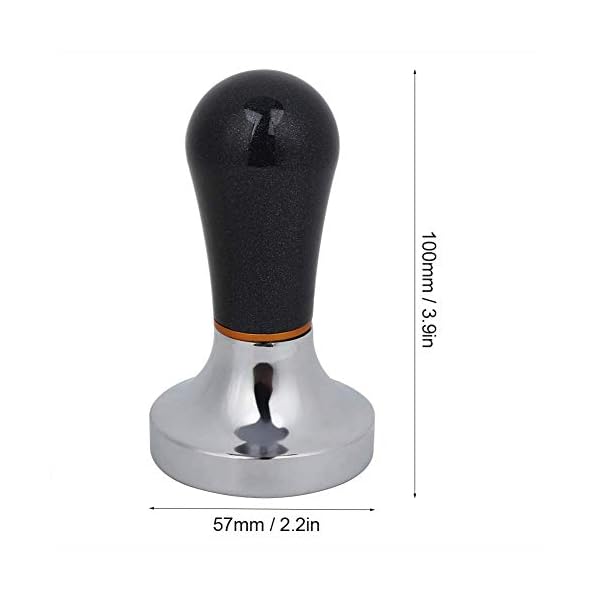 Tamper de café de aluminio de 57 mm con mango de agarre, máquina de café expreso plana para cafetera eléctrica - Imagen 4