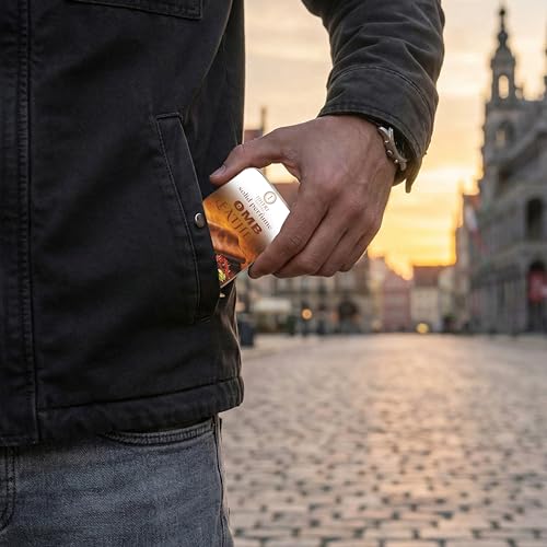 Image of Solid Perfume |OMB leather&Swipe Alcohol Free Wax Perfume Balm, Long Lasting | Pocket Tin 12g, Pack Of 2| Non Greasy Smooth Glide, Travel Friendly Men And Women