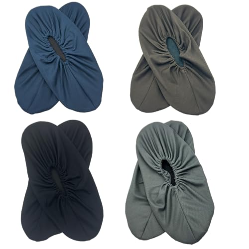 GIEEU 4 Pares De Cubrezapatos De Malla Reutilizables,Antideslizantes, Cómodos Y Transpirables Para Proteger Los Suelos Enmoquetados Cuando Vienen Amigos De Visita O Al Pasar La Fregona.