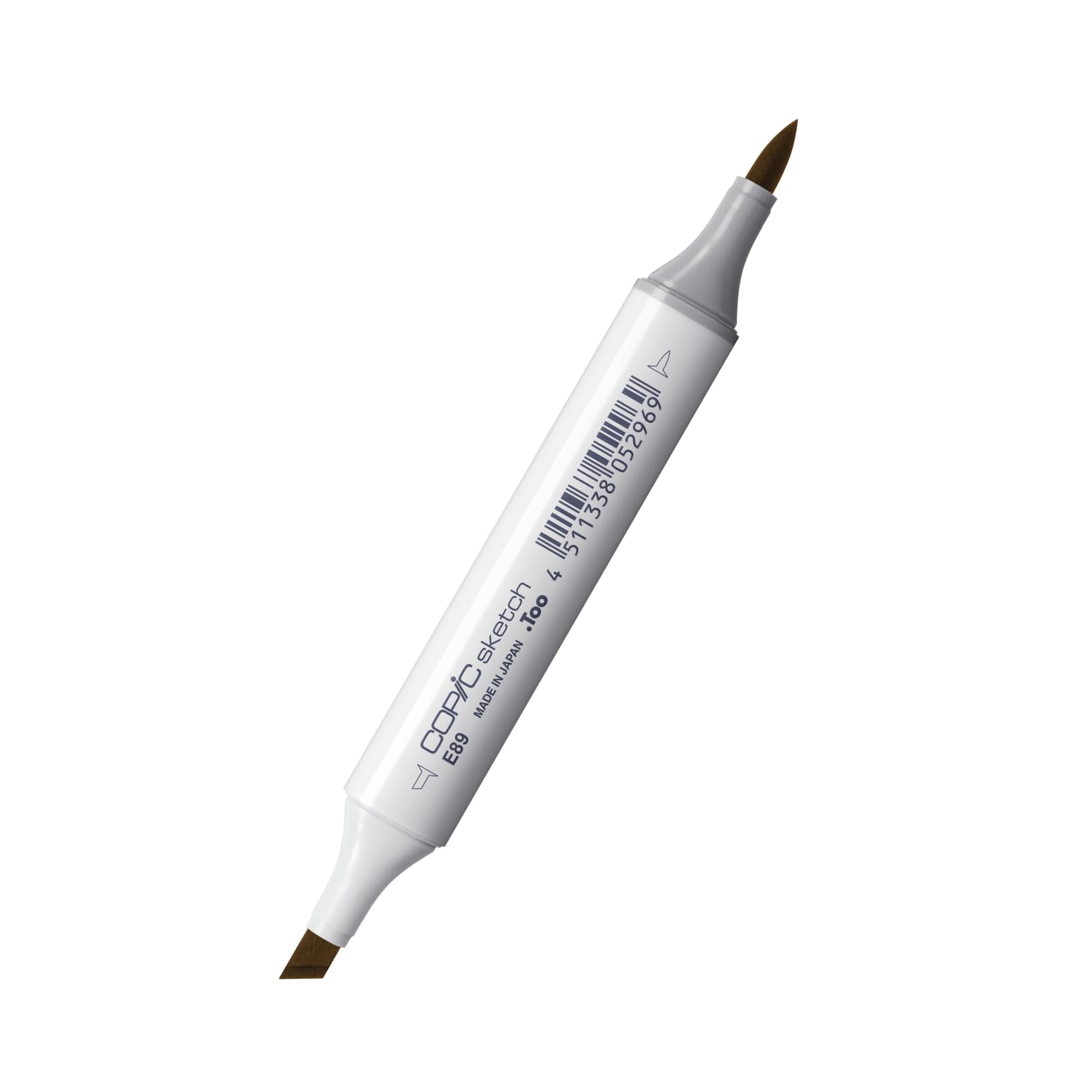 Copic E-Type Sketch Markers - 89 Pecan professional alcohol-based brush marker with super brush tip and medium wide tip