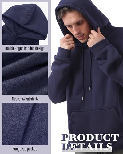 Taiyin 3 pack Men's Lightweight Fleece Pullover Hoodie Long Sleeve Sweatshirt3