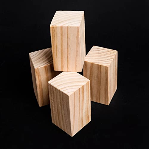 Patas de madera para muebles de madera maciza con acabado cuadrado resistente de 3cm 4