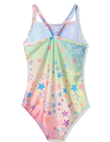 Image of TENVDA Girls One Piece Swimsuits Sport Halter Swimwear Beach Bathing Suit