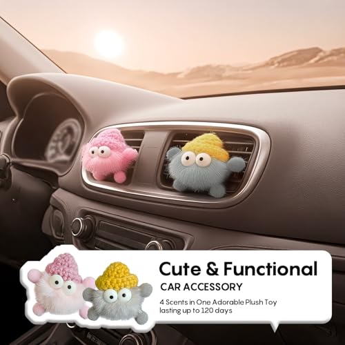 Image of Car Air Freshener for Women 2 Pack Cute Car Accessories for Women Interior- 4 Different Scent Car Diffuser, 30+ Days Long Lasting Automotive Fresheners Perfect Car Decor