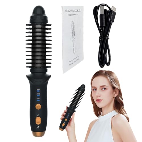 Cepillo rizador recargable contra el pelo encrespado gracias a sus cerdas de nailon suaves
