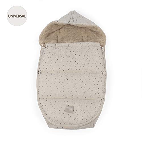 Walking Mum. Saco Grupo 0 Dreamer. Funda acolchada de bebé para dormir. Impermeable y de uso universal. Compatible con la mayoría de los portabebés. Color Beige. Medidas 40 x 3 x 80 cm.