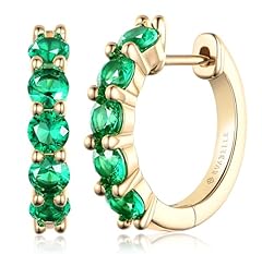 Hoops 05-Emerald-14K Gold Plated