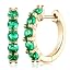 Hoops 05-Emerald-14K Gold Plated