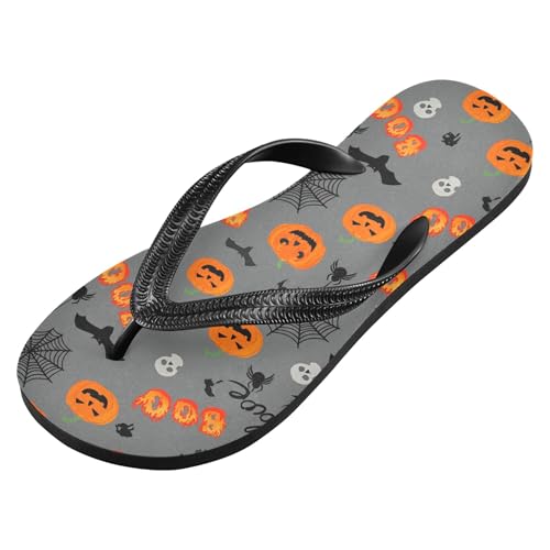 Burbuja Boo Pumpkin Flip Flops for Women Men, Soft Thong Sandals Rubber Slippers for Pool Beach Essentials2