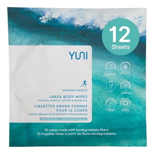 Lingettes corporelles biodégradables grand format lingette nettoyante corps sans rinçage YUNI
