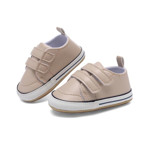 Image of Clowora Baby Boys Girls Shoes Non-Slip Rubber Sole Sneakers Infant First Walking Toddler Crib Shoes Newborn Loafers Flats.