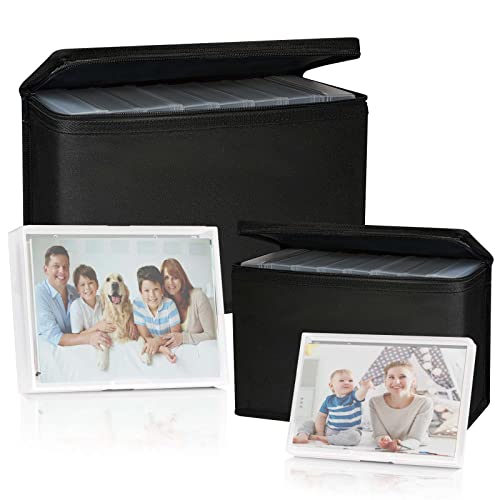 Barhon Photo Storage Boxes Set - 8 Pack 4X6 And 8 Pack 5X7, Photos Case Containers With Bag, Multi-Sized Seed Organizer With Handle For Stickers (Clear) #TOP9