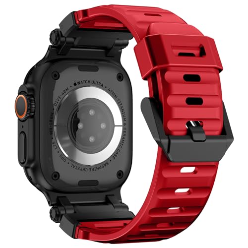 Bracelet FKM Apple Watch Ultra 49 mm étanche avec boucle en acier