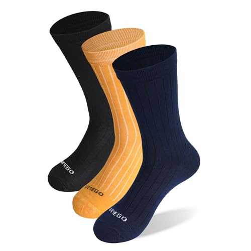 Image of Unisex Pure Cotton Combed Regular Fit Ribbed Crew Socks | Soft Breathable Socks for Men and Women | Ideal for Office Wear, Casual Outfits & Daily Use