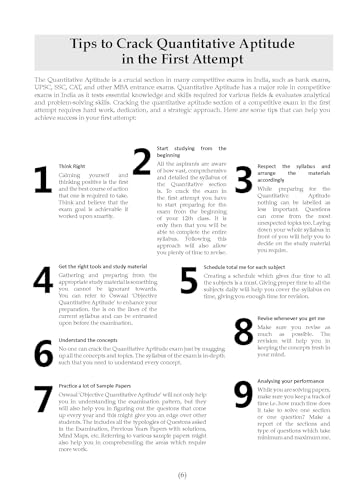 Image of Oswaal Objective Quantitative Aptitude for All Competitive Exams English Medium | Chapter-wise & Topic-wise with 1500+ Previous Years Questions | SSC, Banking, RRB, Defence, LIC | Edition
