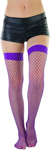 Image of ToBeInStyle Womens Versitile and Stylish Every-day Fishnet Thigh Highs