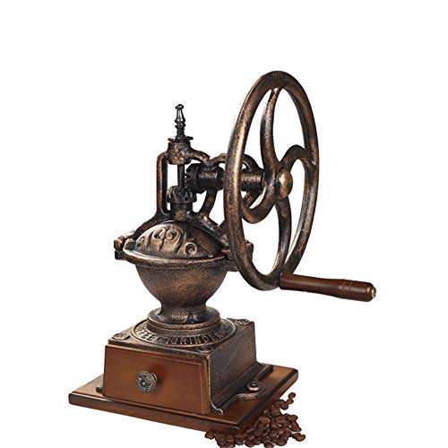 Moulin à café manuel rustique en bois style roue de moulin à vent pour cadeau - 2